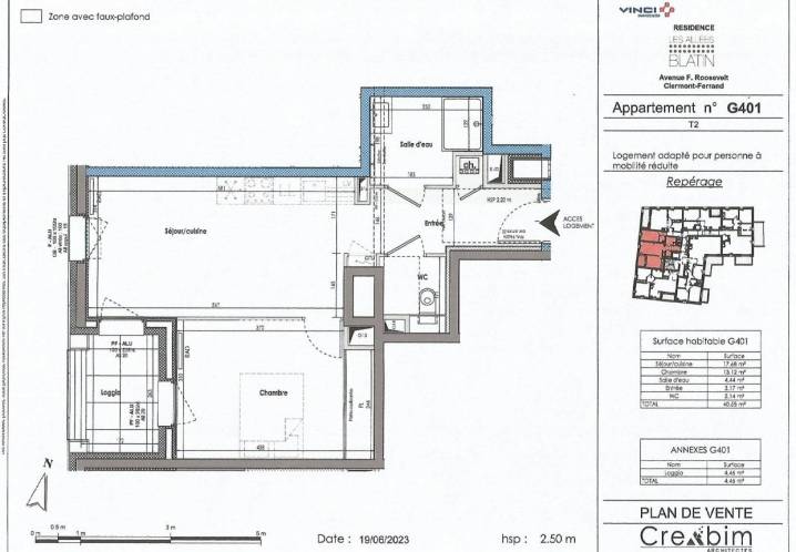 Appartement • Location • 41m2 • Clermont-Ferrand